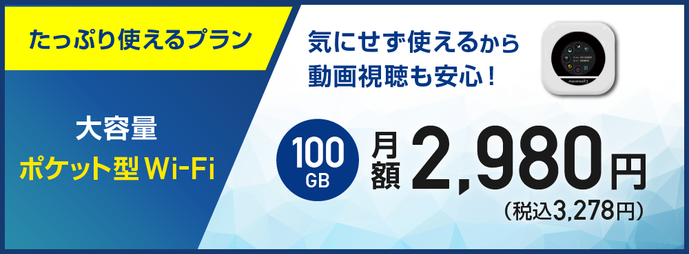 ポケットWiFi 100GBプラン
